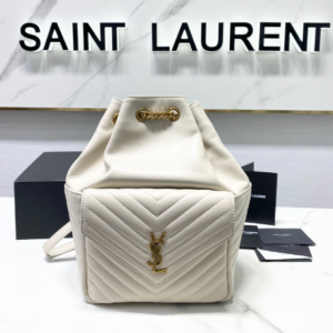 YSL Lambskin Backpack -  White 21195