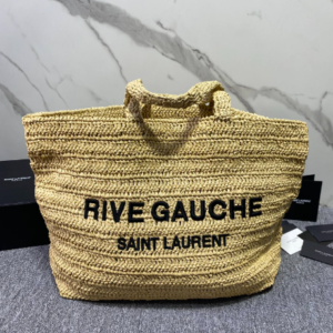 YSL Cotton Straw Tote Bag 89519