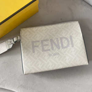 Fendi Roma Print Clutch Bag - White 22629
