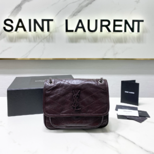 YSL Saint Laurent's Niki's Small Handbag - Maroon 59597