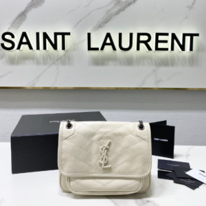 YSL Saint Laurent's Niki's Small Handbag - Milky White 51304