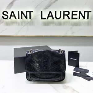 YSL Saint Laurent's Niki's Small Handbag - Black Silver 33932