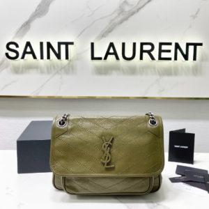 YSL Saint Laurent's Niki's Medium Handbag - Olive Green 32078