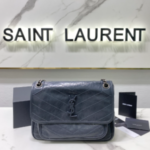 YSL Saint Laurent's Niki's Medium Handbag - Blue and Gray 85527