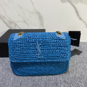 YSL NIKI Woven Bag - Blue 95493