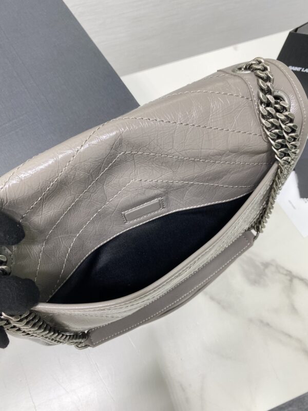 YSL Saint Laurent's Niki's Medium Handbag - Light Gray 56107 - Image 2