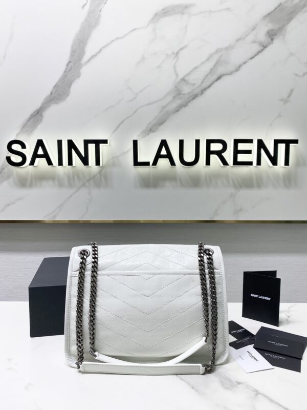 YSL Saint Laurent's Niki's Medium Handbag - White 30922 - Image 5