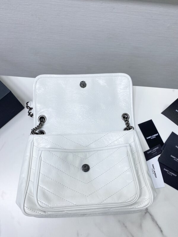 YSL Saint Laurent's Niki's Medium Handbag - White 30922 - Image 4