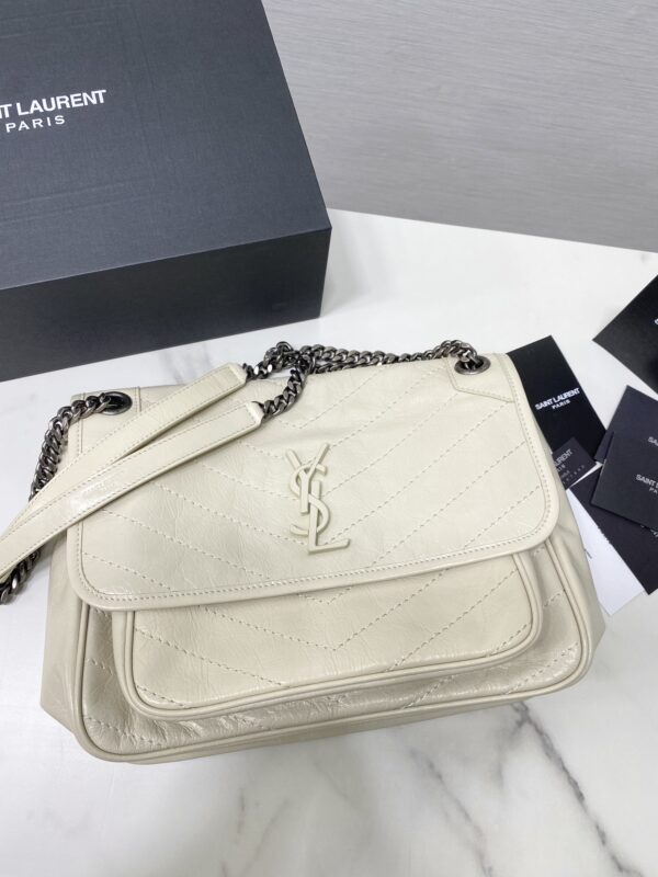 YSL Saint Laurent's Niki's Medium Handbag - Milky White 59501 - Image 4