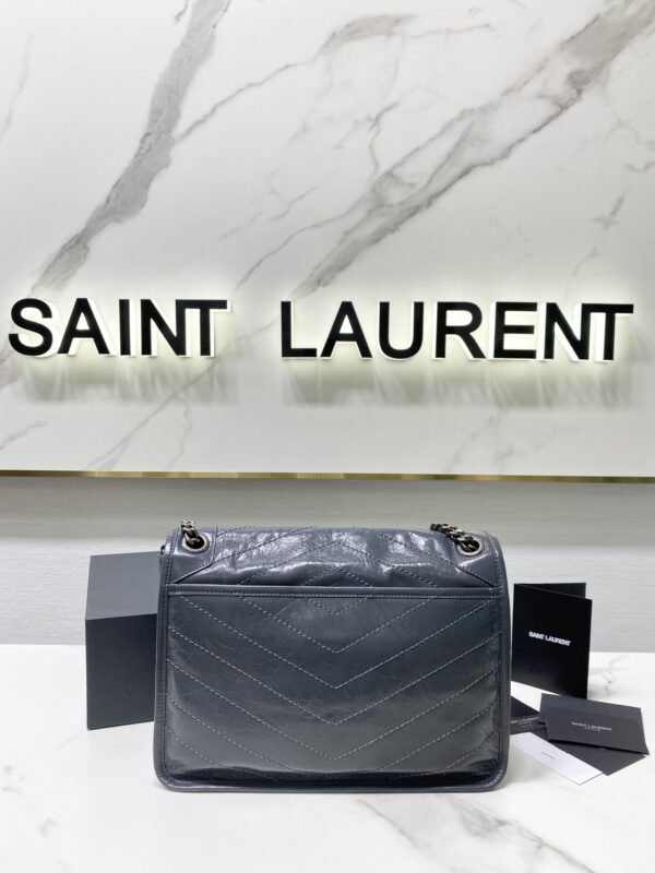 YSL Saint Laurent's Niki's Medium Handbag - Blue and Gray 85527 - Image 5