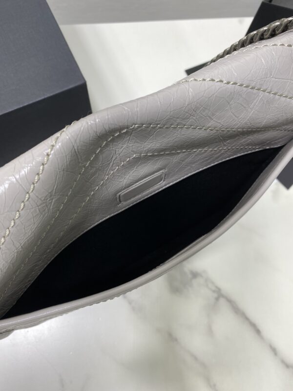 YSL Saint Laurent's Niki's Medium Handbag - Silver Gray 89379 - Image 3