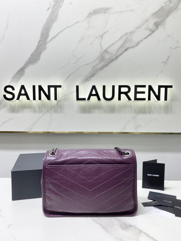 YSL Saint Laurent's Niki's Medium Handbag - Purple 57123 - Image 4