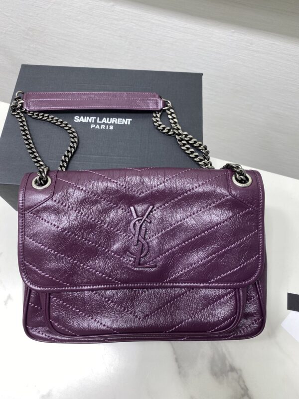 YSL Saint Laurent's Niki's Medium Handbag - Purple 57123 - Image 5