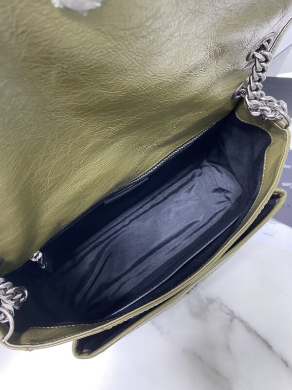 YSL Saint Laurent's Niki's Medium Handbag - Olive Green 32078 - Image 2