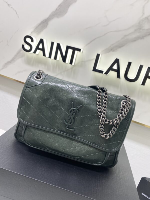 YSL Saint Laurent's Niki's Medium Handbag - Emerald 79288 - Image 4