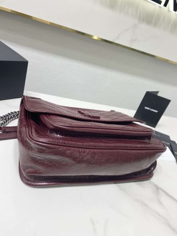 YSL Saint Laurent's Niki's Medium Handbag - Jujube 56216 - Image 3