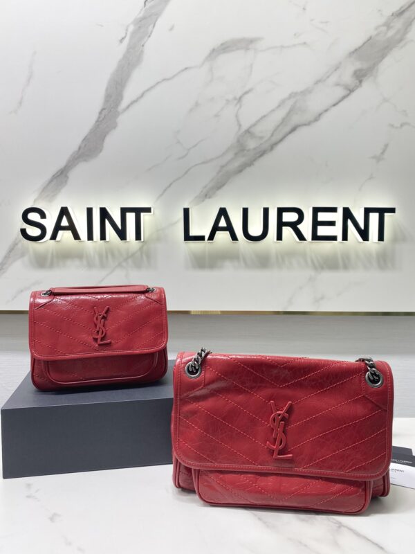 YSL Saint Laurent's Niki's Medium Handbag - Red 39367 - Image 3