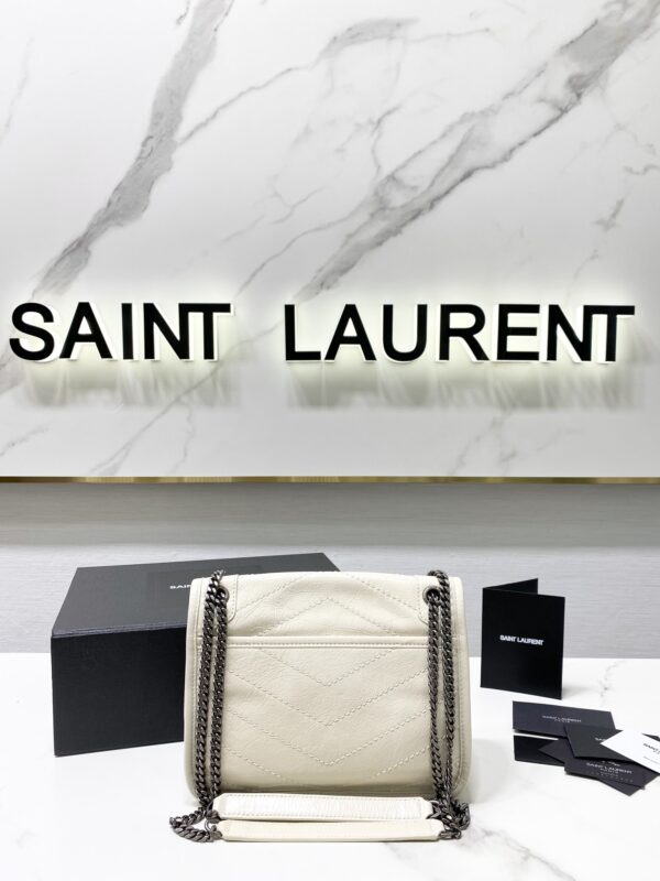 YSL Saint Laurent's Niki's Small Handbag - Milky White 51304 - Image 5