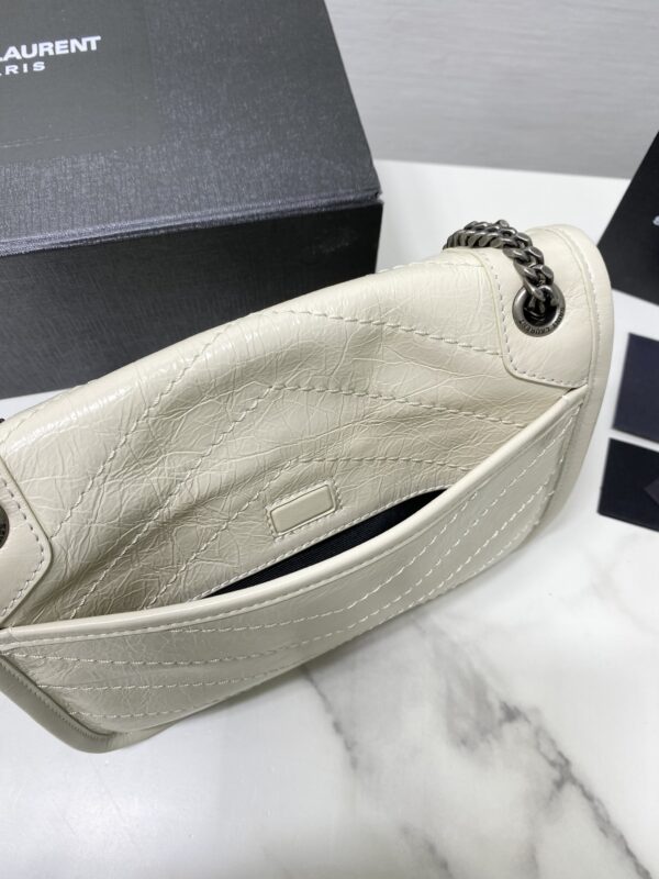 YSL Saint Laurent's Niki's Small Handbag - Milky White 51304 - Image 4