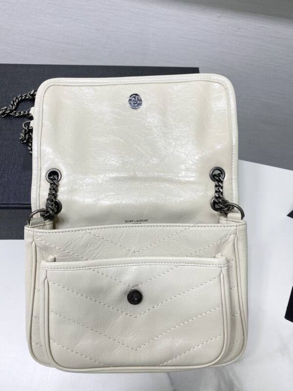 YSL Saint Laurent's Niki's Small Handbag - Milky White 51304 - Image 3