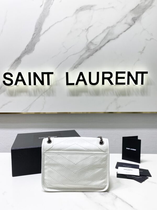 YSL Saint Laurent's Niki's Small Handbag - White 66019 - Image 5