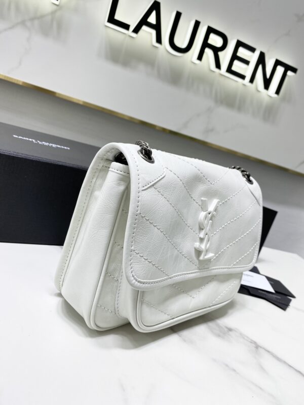 YSL Saint Laurent's Niki's Small Handbag - White 66019 - Image 4