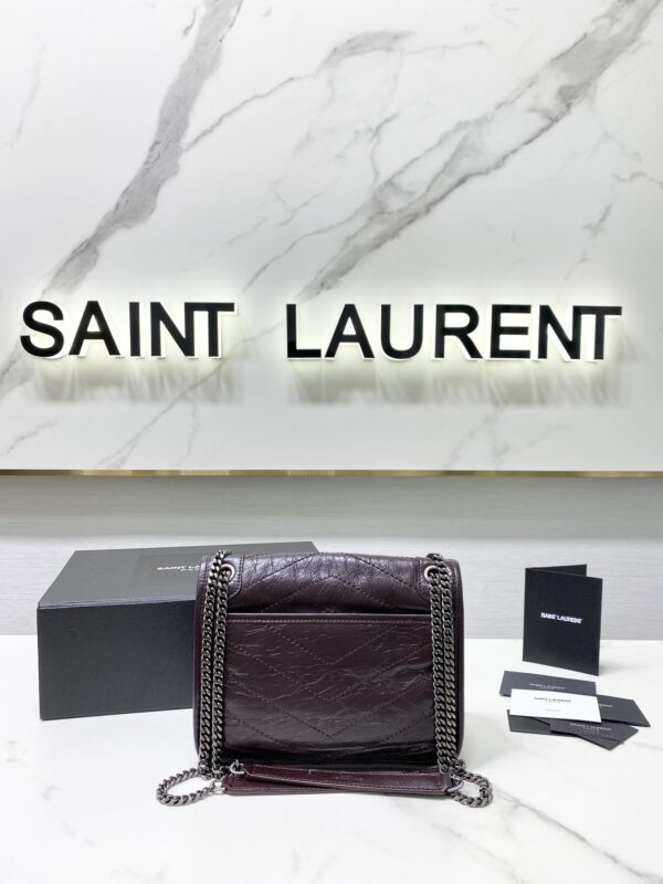 YSL Saint Laurent's Niki's Small Handbag - Maroon 59597 - Image 5