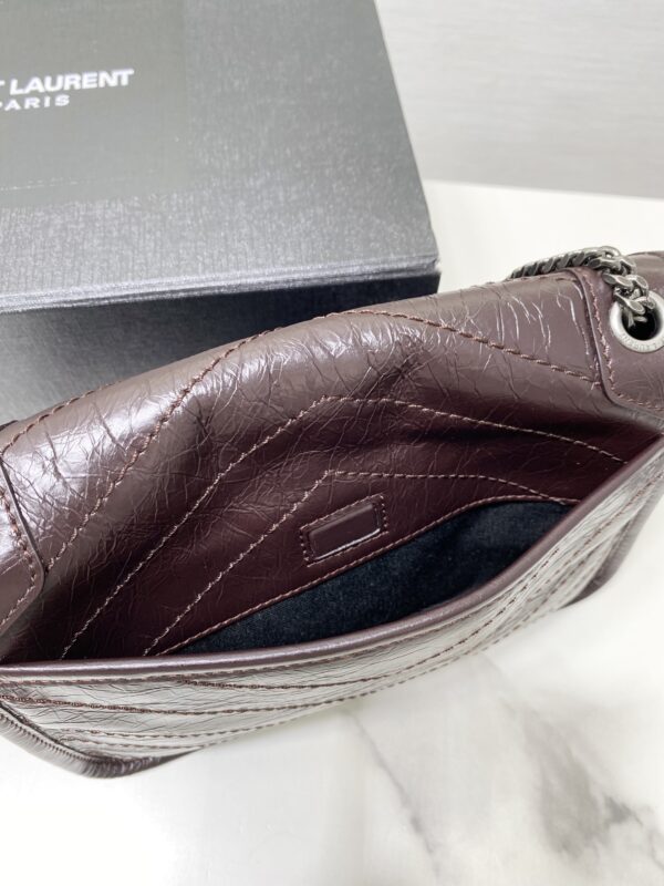 YSL Saint Laurent's Niki's Small Handbag - Maroon 59597 - Image 2