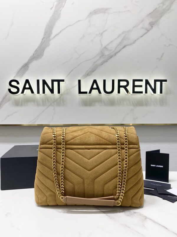 YSL LouLou Y-Shaped Large Shoulder Bag - Brown 81978 - Image 3
