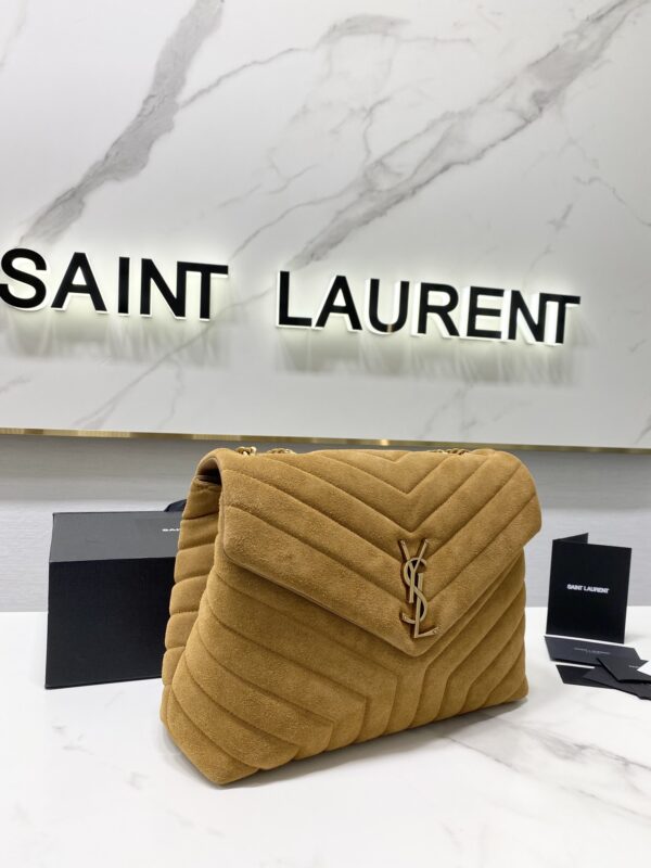 YSL LouLou Y-Shaped Large Shoulder Bag - Brown 81978 - Image 2