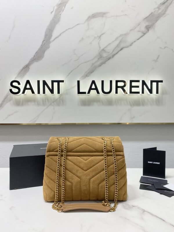 YSL LouLou Y-Shaped Medium Shoulder Bag - Brown 65002 - Image 2