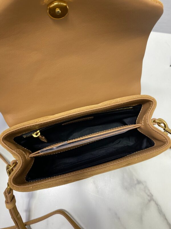 YSL LouLou Y-Shaped Medium Shoulder Bag - Brown 65002 - Image 5