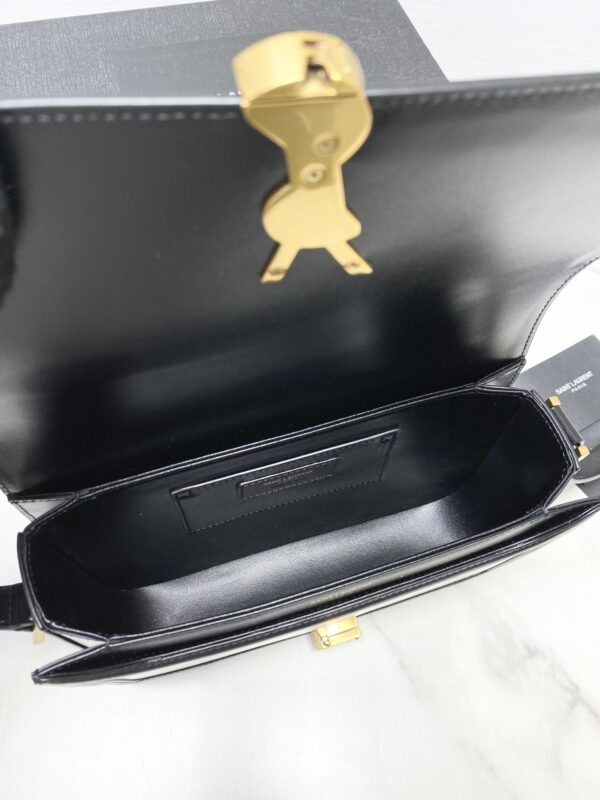 YSL Monogram Cross-body Shoulder Large Handbag - Black/White 48764 - Image 2