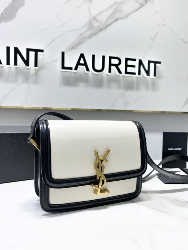 YSL Monogram Cross-body Shoulder Small Handbag - White 91703 - Image 4