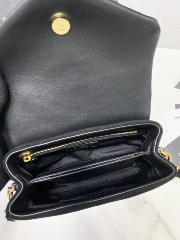 YSL LouLou Y-Shaped Large Shoulder Bag - Black 67784 - Image 5