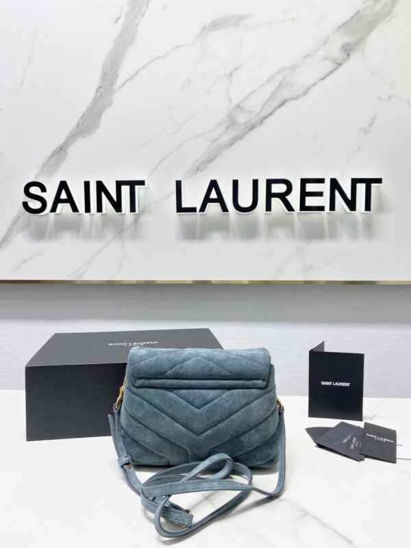YSL LouLou Y-Shaped Small Shoulder Bag - Blue 61085 - Image 5