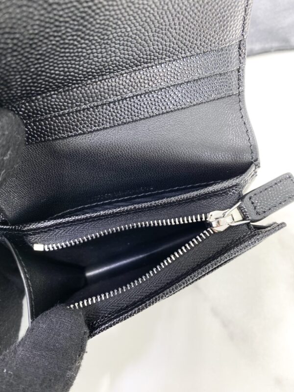 YSL Caviar Cowhide Y Shaped Wallet - Black 20228 - Image 3