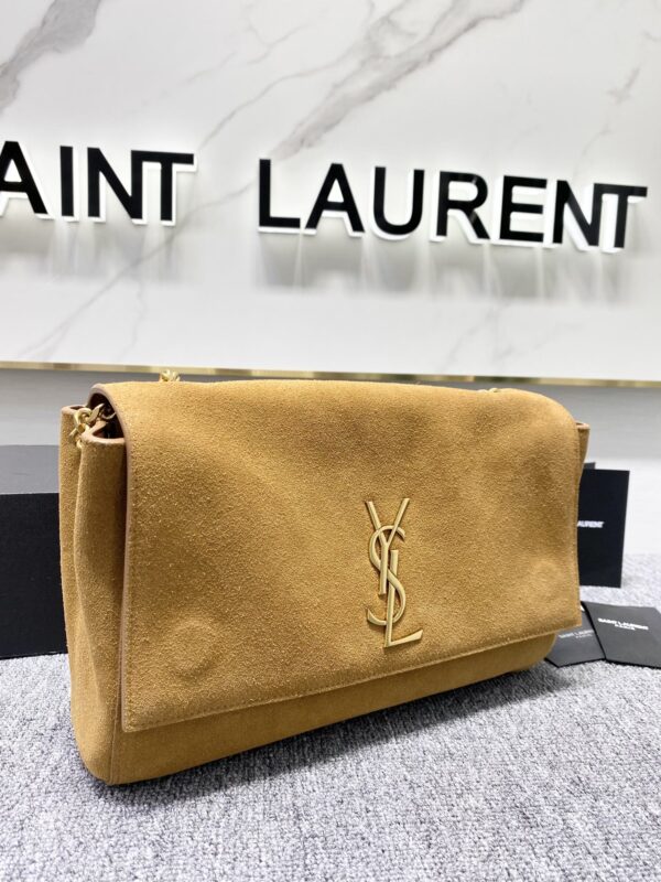 YSL Yves Saint Laurent Chain Handbag - Brown 11934 - Image 4