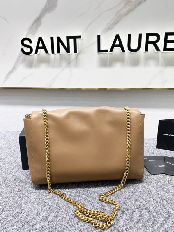 YSL Yves Saint Laurent Plain Chain Handbag - Brown 10102 - Image 5