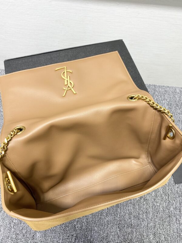 YSL Yves Saint Laurent Plain Chain Handbag - Brown 10102 - Image 2