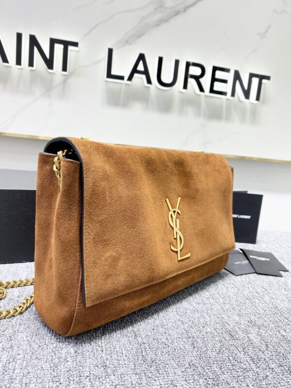 YSL Yves Saint Laurent Chain Handbag - Orange 99525 - Image 4