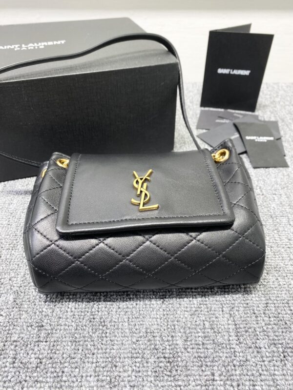 YSL Mini Nolita Imported Nappa Lambskin Bag - Black 42313 - Image 2