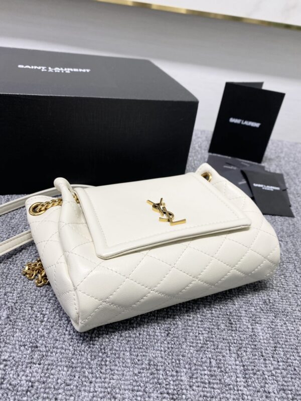YSL Mini Nolita Imported Nappa Lambskin Bag - White 76088 - Image 3