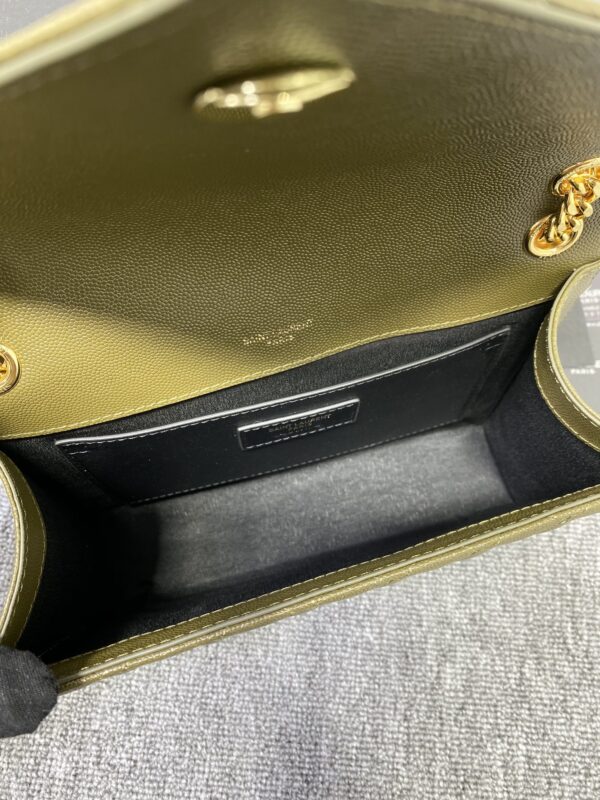 YSL Classic Grid Messenger Bag - Green 65516 - Image 2