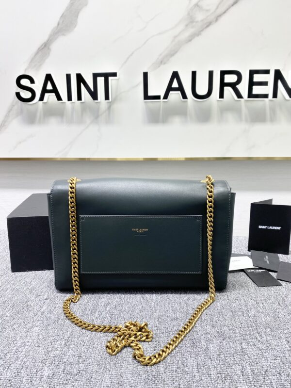 YSL Yves Saint Laurent Plain Chain Handbag - Sea Green 58783 - Image 5