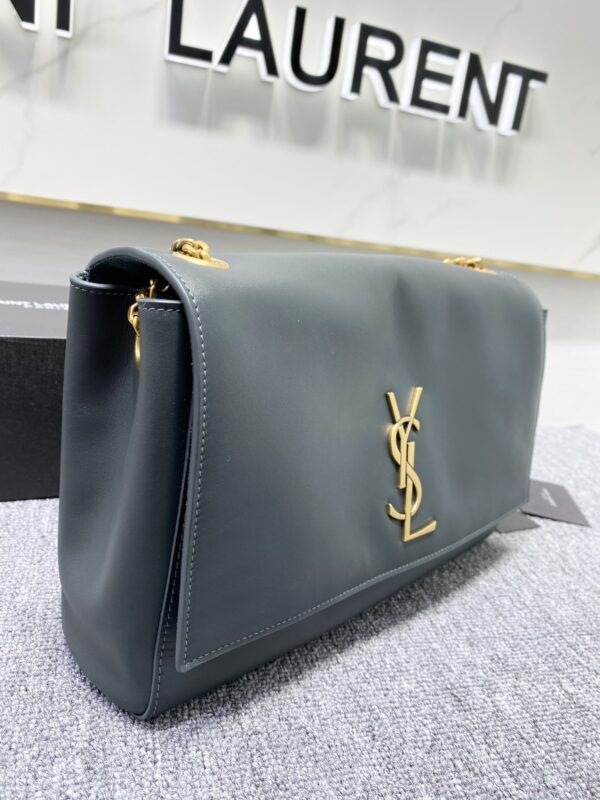 YSL Yves Saint Laurent Plain Chain Handbag - Sea Green 58783 - Image 4