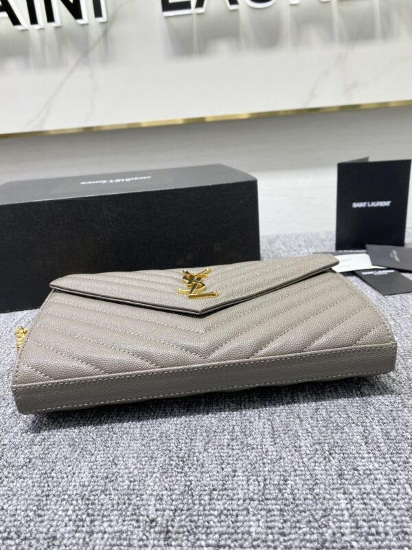 YSL Yves Saint Laurent Clutch Bag - Gray 36679 - Image 4