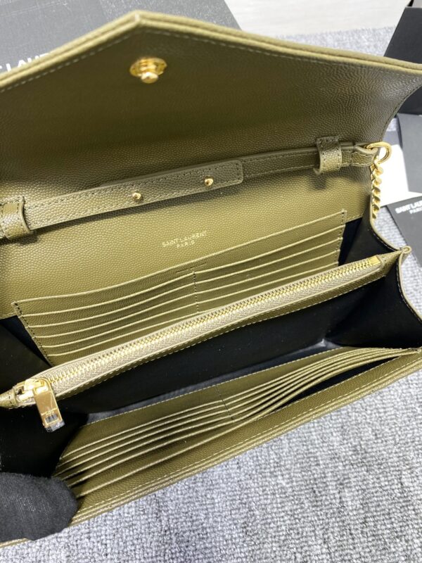 YSL Yves Saint Laurent Clutch Bag - Peanut Green 74850 - Image 4