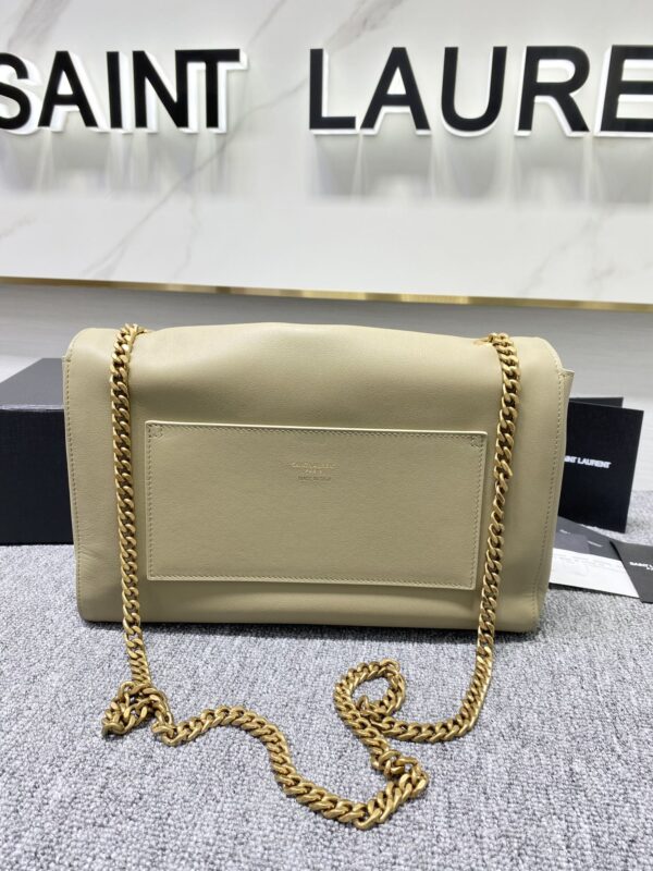 YSL Yves Saint Laurent Chain Handbag - Cream 81205 - Image 5