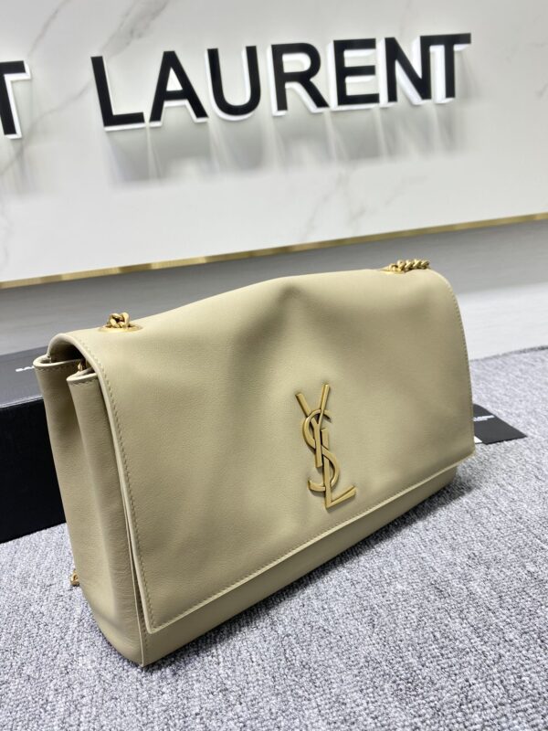 YSL Yves Saint Laurent Chain Handbag - Cream 81205 - Image 4